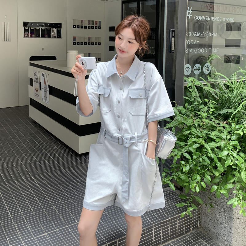 夏季新款现货工装牛仔连体裤1652639P145K198,女装连体裤,艾青服饰