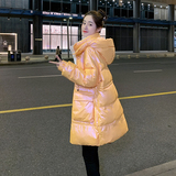 现货不挑人穿中长款连帽羽绒服8252P265控398，女装羽绒服，艾青服饰