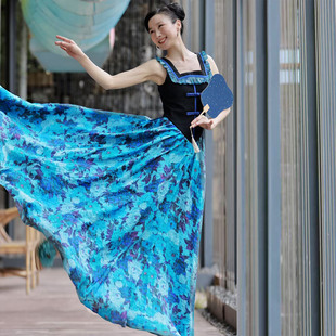 此岸歌声*原创-蓝花花盘扣连衣裙 天真少年时(回馈,五折)