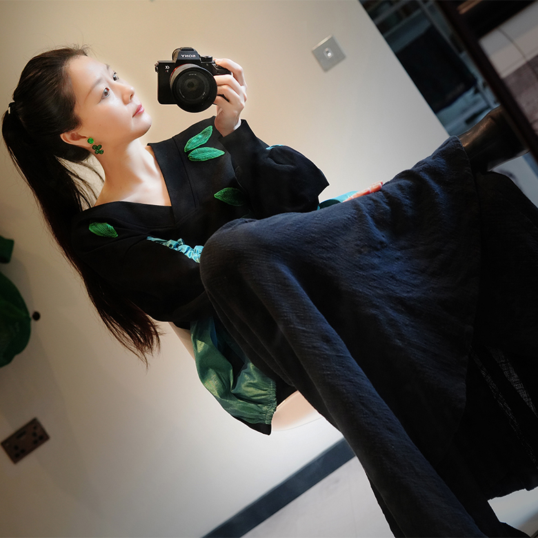 此岸歌声原创树叶绣卫衣