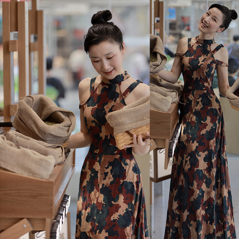 此岸歌声*原创设计店-盛夏迷彩礼服裙  盛夏塔罗（回馈，五折）