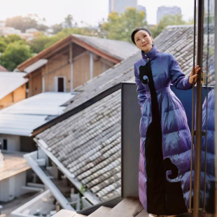 七折 此岸歌声 回馈 羽绒服帘卷西风 售完即止 珠光紫云纹裙式