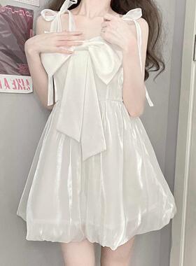 Ruibbit软云朵原创公主风花苞吊带连衣裙花苞女蝴蝶结小众设计感