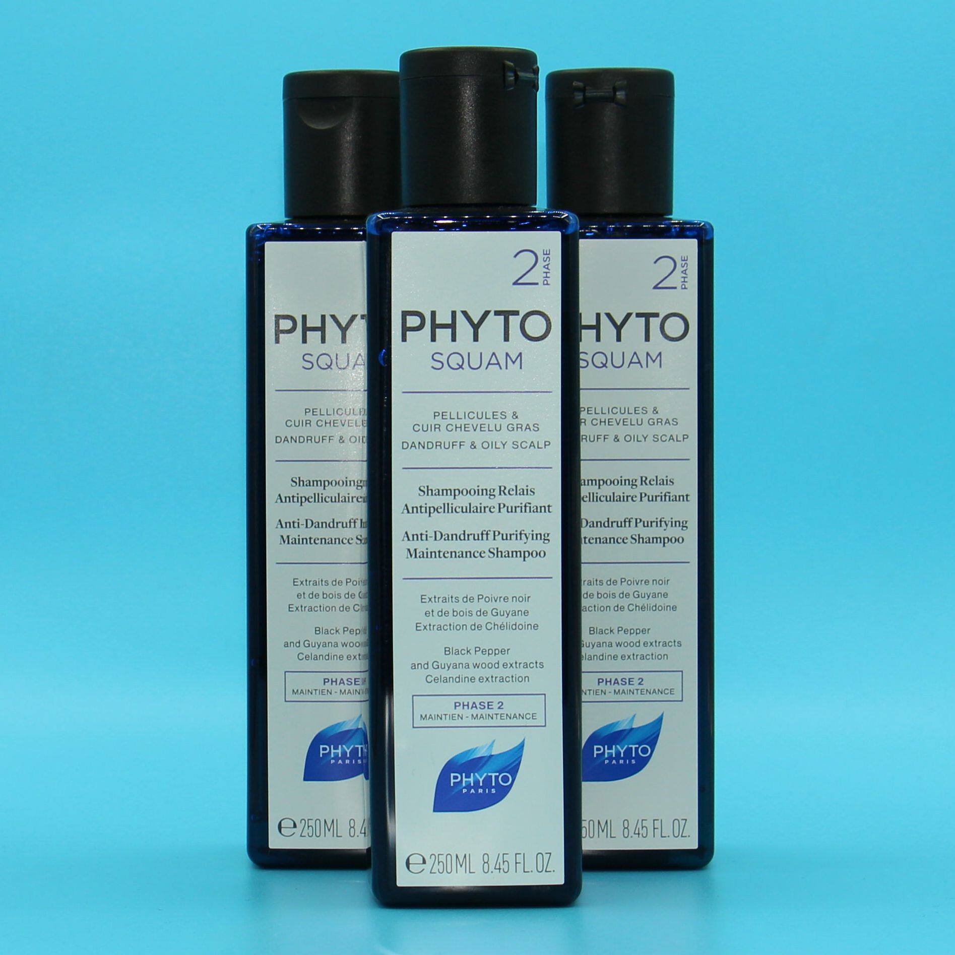 phyto发朵 花椒去屑2号洗发水250ml 去屑止痒 清洁头皮 混合/油性