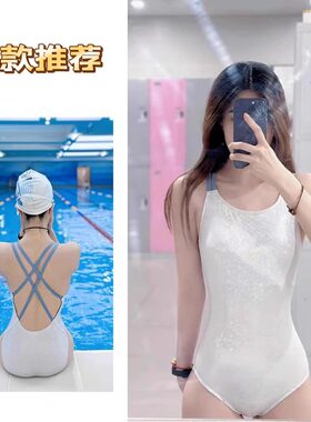 新款连体三角竞速训练游泳馆泳衣