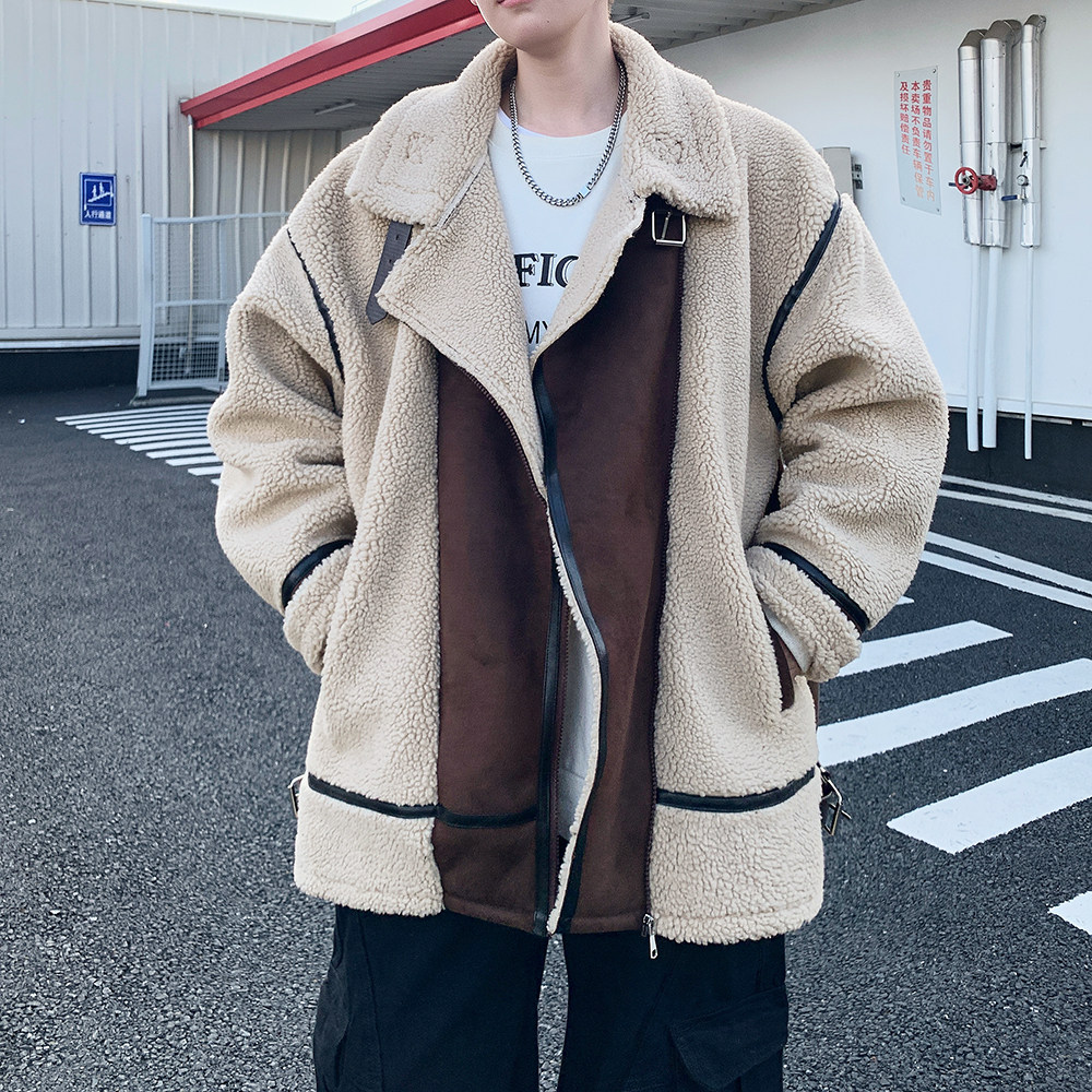 2025潮外套大码羊羔毛绒棉服青年男加厚保暖棉衣6661P118控178,男装棉衣,电商A029A