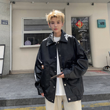 新款日系皮衣外套机车服男潮牌大码休闲夹克外景2861P78控118，男装夹克，电商A029A