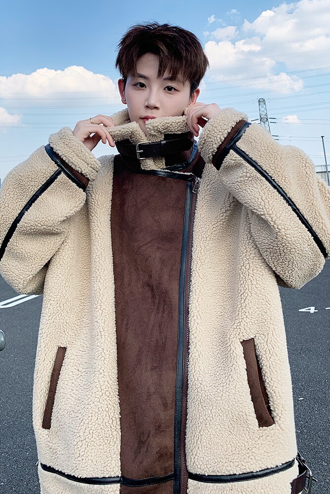 2025潮外套大码羊羔毛绒棉服青年男加厚保暖棉衣6661P118控178,男装棉衣,电商A029A
