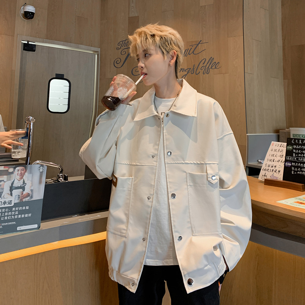 新款日系皮衣外套机车服男潮牌大码休闲夹克外景2861P78控118,男装夹克,电商A029A