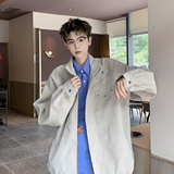 港风时尚潮流秋款皮衣外套男纯色休闲帅气夹克6651P88控138，男装夹克，电商A029A