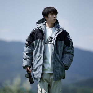 2025加厚外套棉袄 冬款连帽棉服 男纯色大码棉衣 6678 P118控168图片