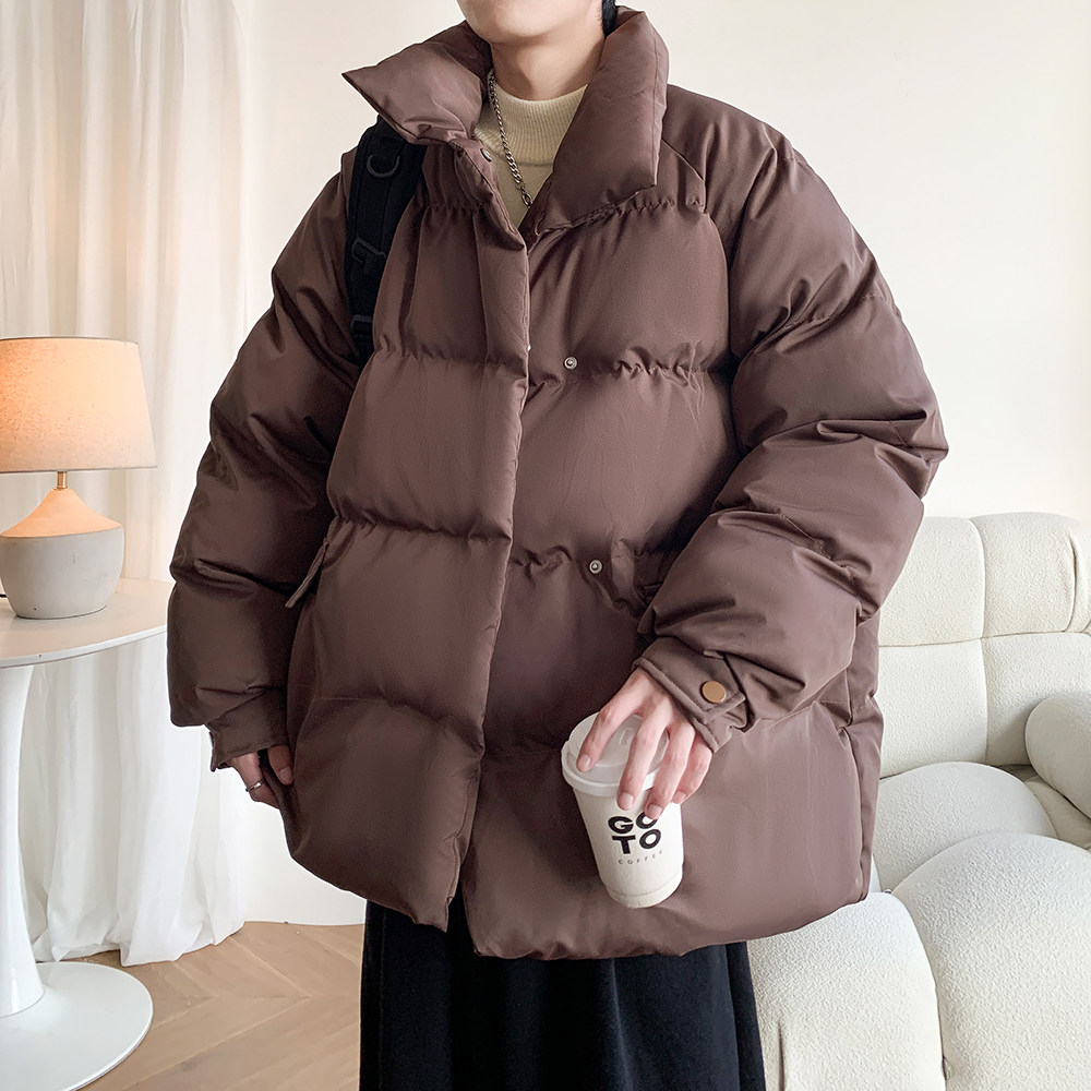 港风内景休闲纯色棉服小清新外套棉袄 男加厚棉衣 2908 P105控148图片