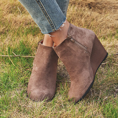 boots坡跟wedgefor短靴