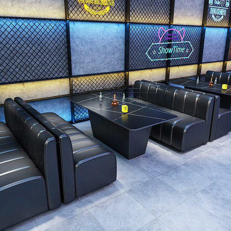 KTV卡座沙发会所转角餐酒吧清吧音乐威士忌桌椅组合烧烤酒馆包厢