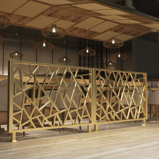 北欧铁艺隔断围栏餐厅装饰火锅店卡座隔断酒吧护栏矮墙饭店屏风