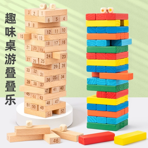 Башенка, деревянный конструктор, настольная игра, игрушка, учит балансу, подарок на день рождения