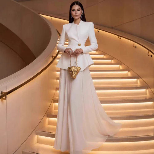 2026 women's new suit mid length skirt fashion two-piece set