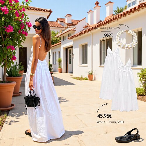 New women's suspender V-neck sexy backless dress 吊带露背裙