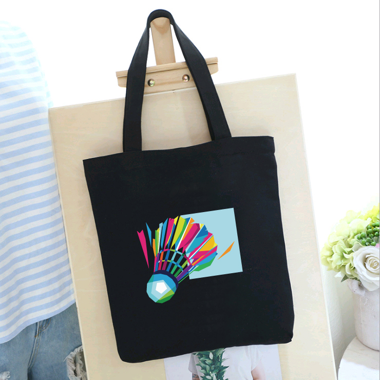 羽毛球帆布包手提单肩球拍袋运动补习书包拉链周边礼物奖品通勤