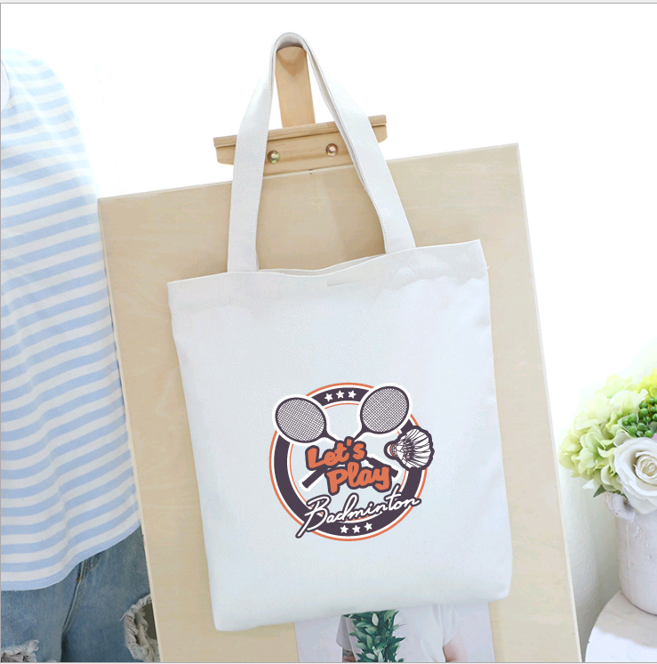 羽毛球帆布包手提单肩球拍袋运动补习书包拉链周边礼物奖品通勤