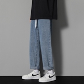 牛仔长裤 春秋款 宽松紧腰潮牌男装 清仓捡漏商场专柜撤回男士 运动裤