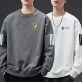 打底衫 港风套头上衣服运动T 卫衣潮流宽松青少年薄款 男大码 春秋季