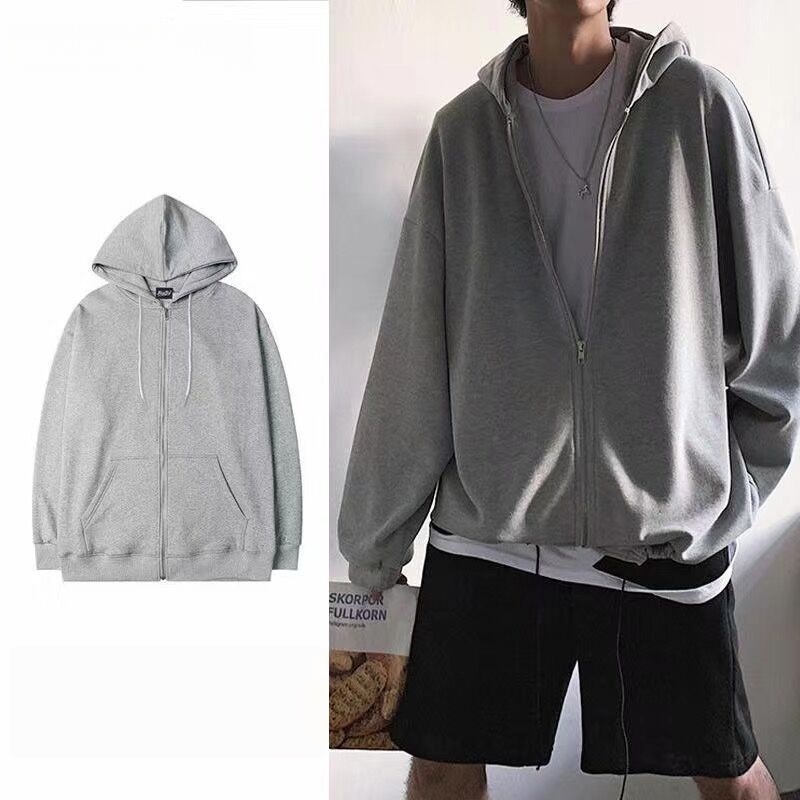 男款外套ins潮流春秋冬季新款大码港风休闲运动拉链连帽衫上衣服