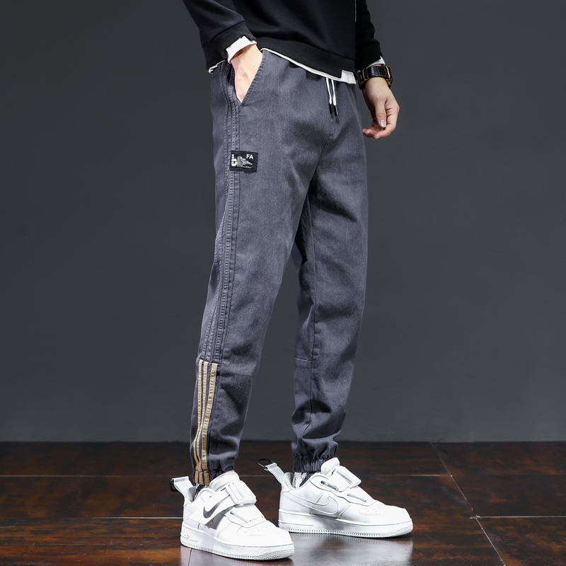 男士运动裤春秋季韩版潮流收口束脚长裤子潮牌宽松青年工装休闲裤