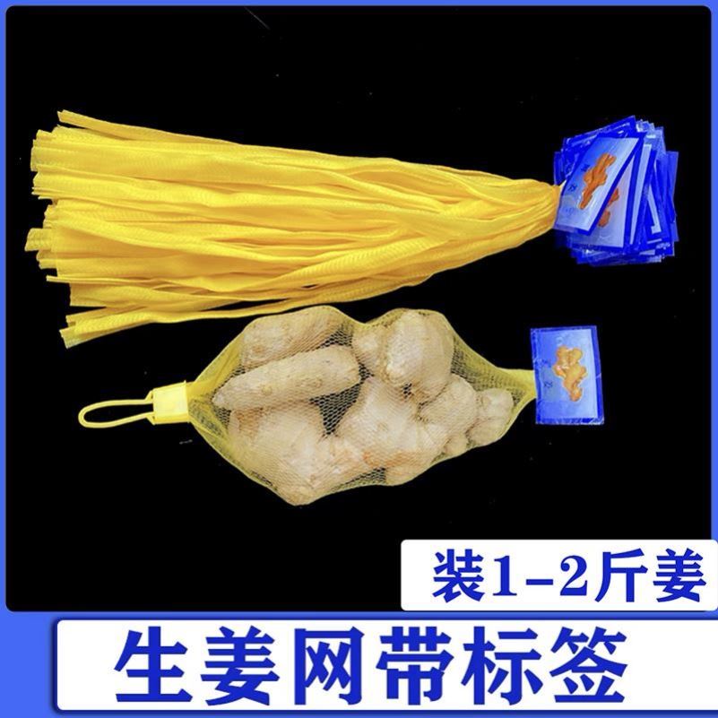 大蒜网兜生姜网袋带标签批发装蒜的塑料包装袋包邮超市尼龙小网袋