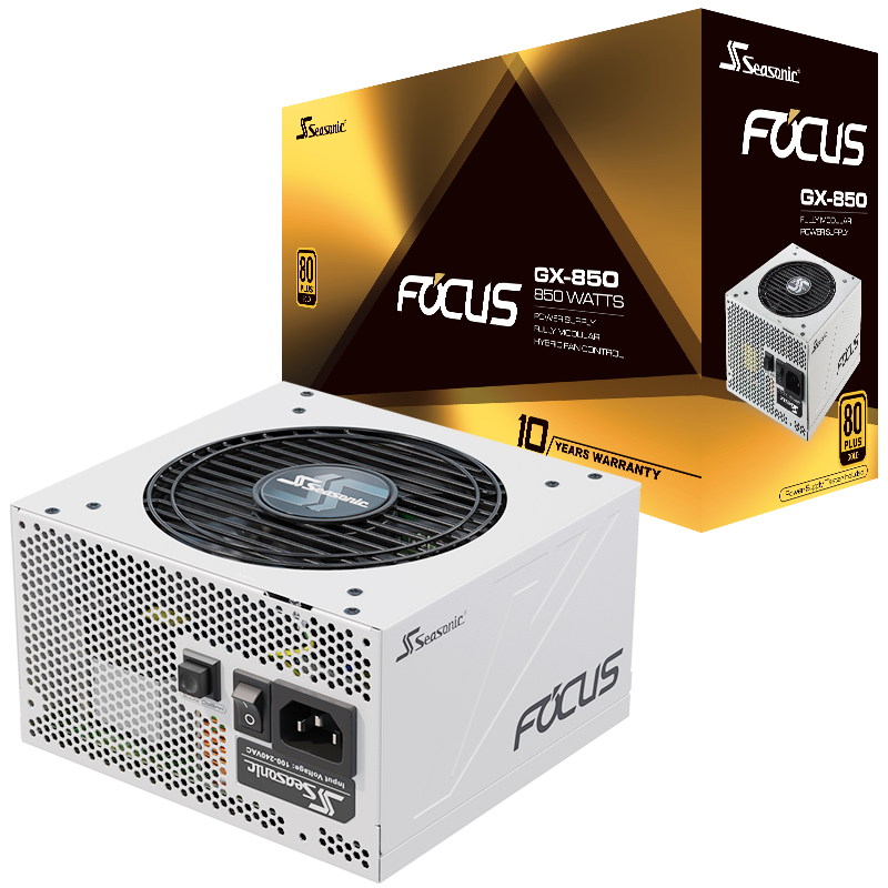 海韵电源FOCUS GX850/750W/GX100金牌全模组台式机电脑电源ATX3.0