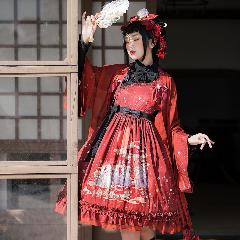 【现货】魔法茶会晴雨原创洛丽塔洋装日系和风lolita日常裙jsk