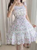 预约 全款 魔法茶会lolita原创邦妮六片裁女日常JSK碎花连衣裙