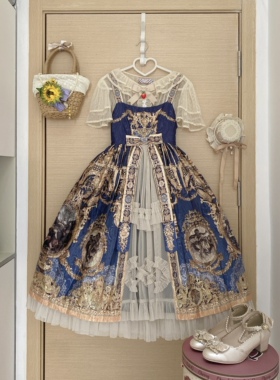 【现货】小草莓内搭开衫两穿魔法茶会Lolita原创设计点纱蕾丝飞袖