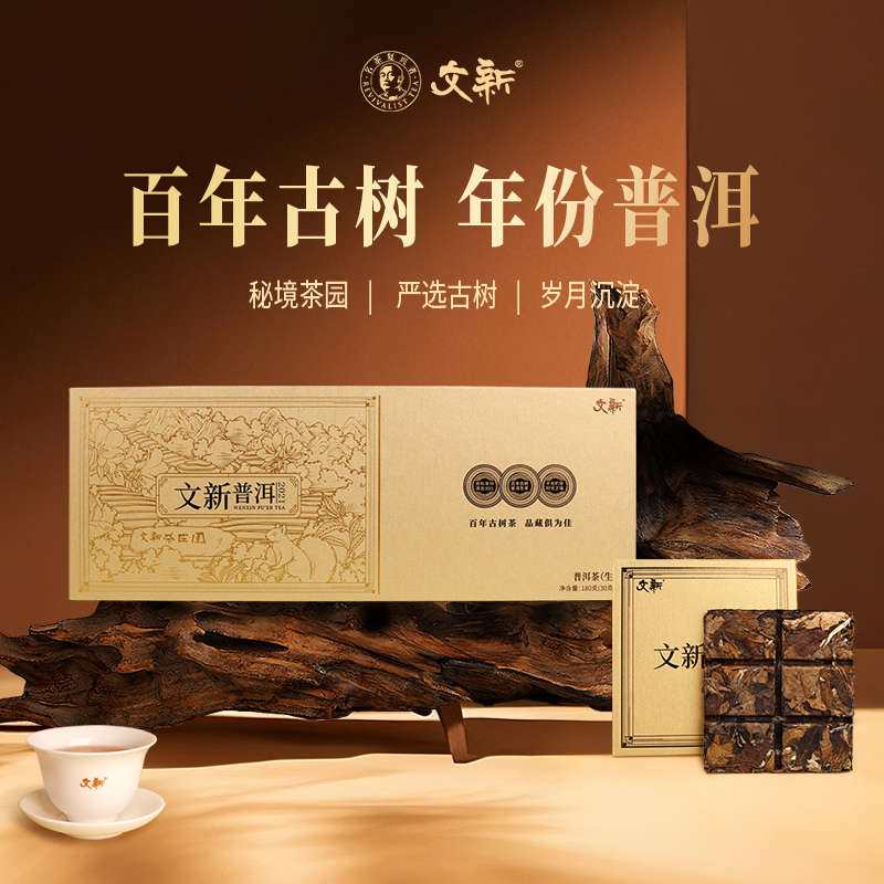 文新2021年普洱茶生茶180g
