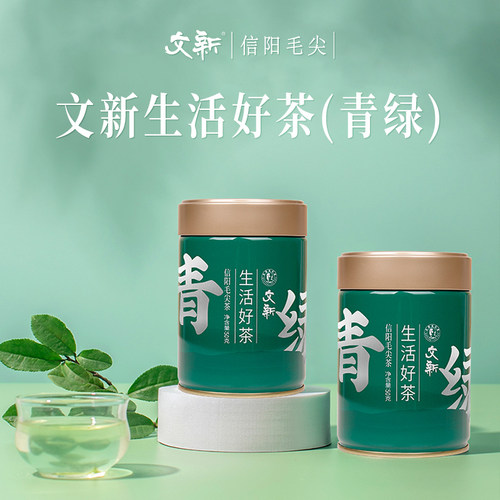 文新雨前特级信阳毛尖青绿密封罐