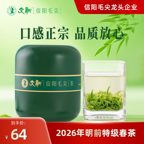 文新信阳毛尖明前特级绿罐50g