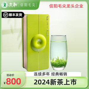 春茶上市文新信阳毛尖绿茶2024新茶明前(观道)120g茶叶礼盒装