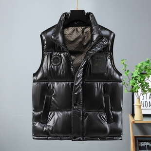 男式羽绒棉马甲男女加厚短款外穿背心2024年立领新款冬季马夹大码