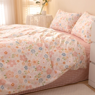 定制小碎花纯棉被套单件宿舍1.5 2.4 2.0春夏100%全棉双人被罩2.2