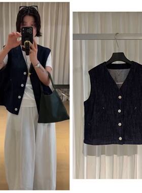 【春夏新品】高奢定制牛仔马甲 D56-268033