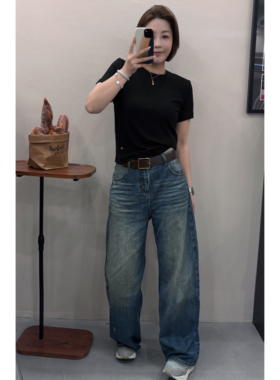 【思文Kiki】韩版一根筋百搭T W6-802