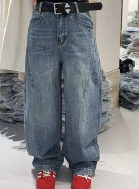 【思文自留】欧货大口袋牛仔弯刀裤 A19-095