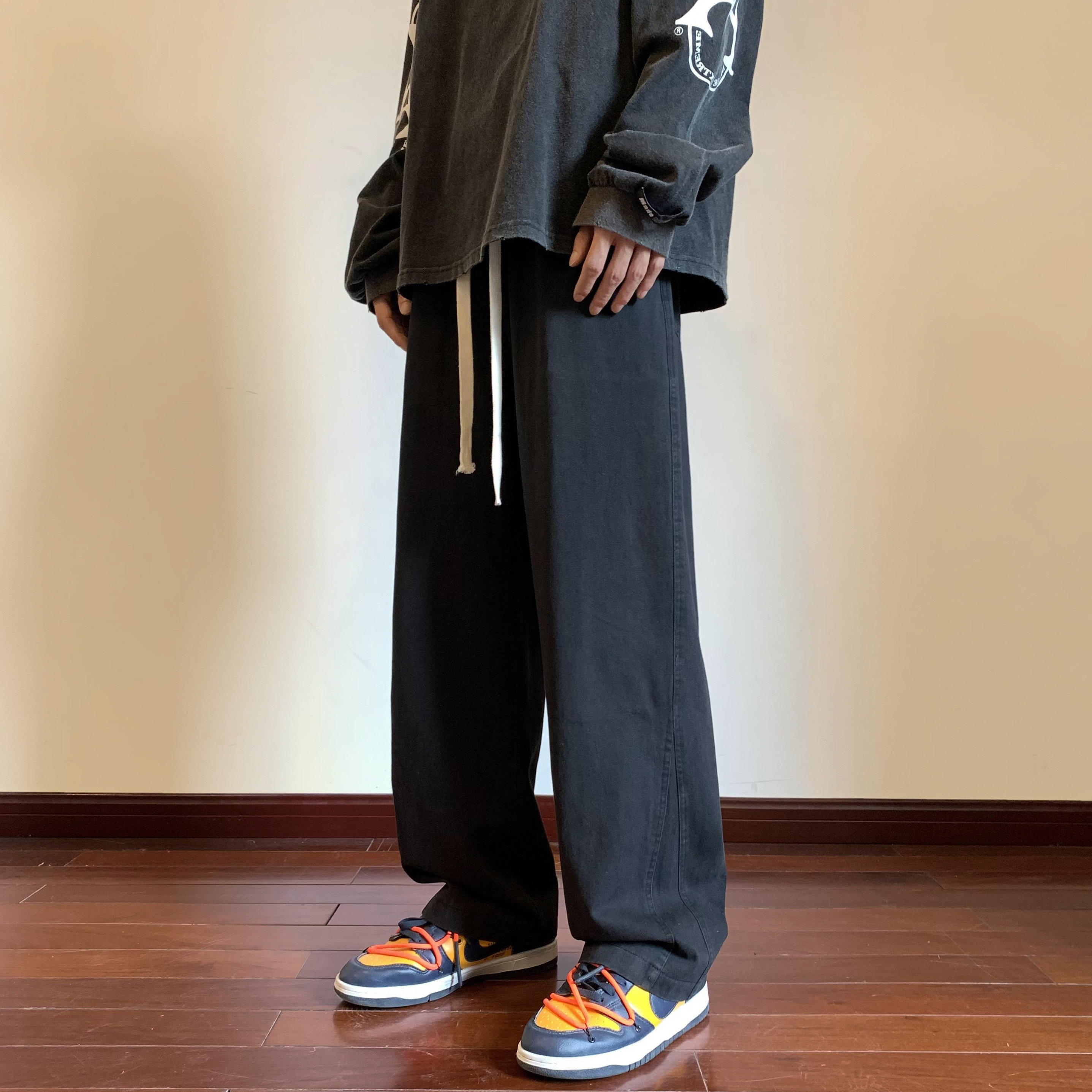 WASSUPHAPPY工装裤男秋季美式复古潮牌百搭宽松长裤直筒休闲裤子,男装工装外套,电商D205