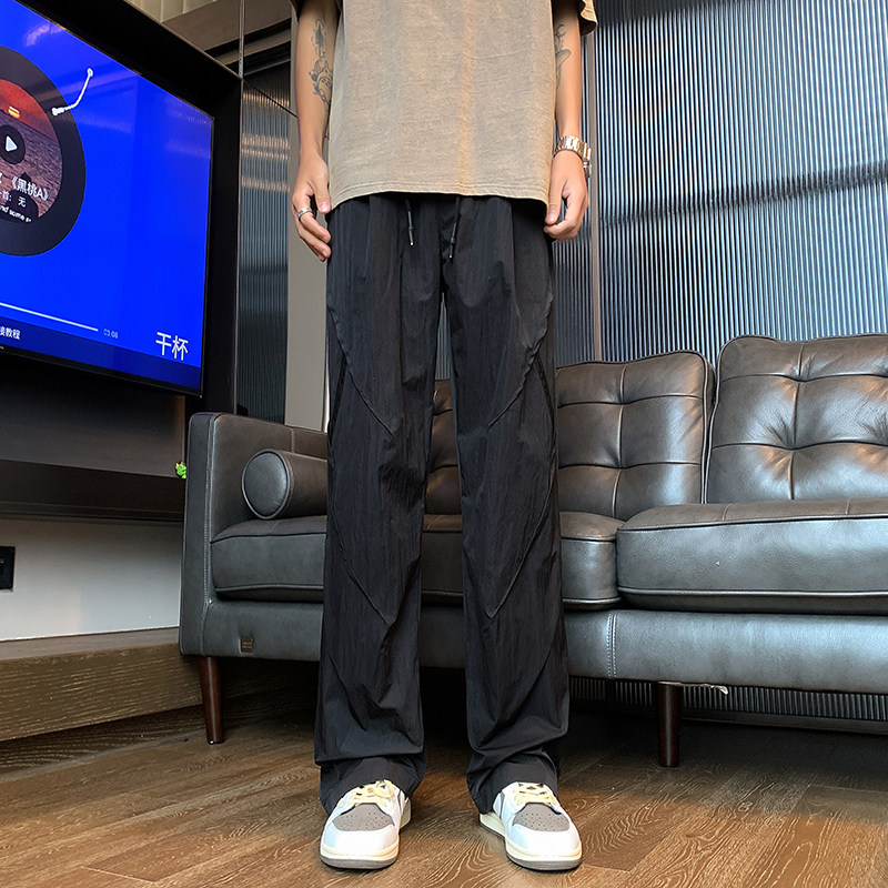 设计感yyk开口美式冲锋机能裤夏季薄款速干宽松休闲长裤P55控68,男装休闲裤,电商D205
