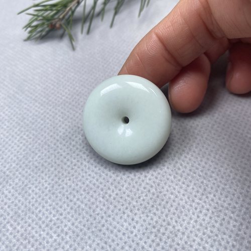 天然正品蓝田玉平安扣吊坠挂件