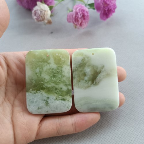 天然正品挂件陕西蓝田玉糖心翠