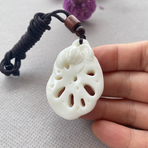 西安特产蓝田玉莲花吊坠礼盒