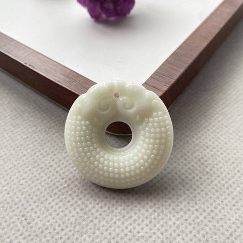 西安蓝田玉双龙护主双面吊坠天然正品精品玉坠挂件细腻油润带证书