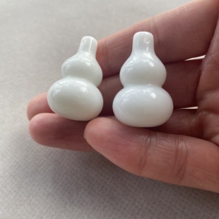 陕西蓝田玉葫芦吊坠天然正品白月光玉葫芦挂件兵马俑同款带证礼盒