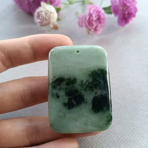 陕西蓝田玉平安无事牌吊坠